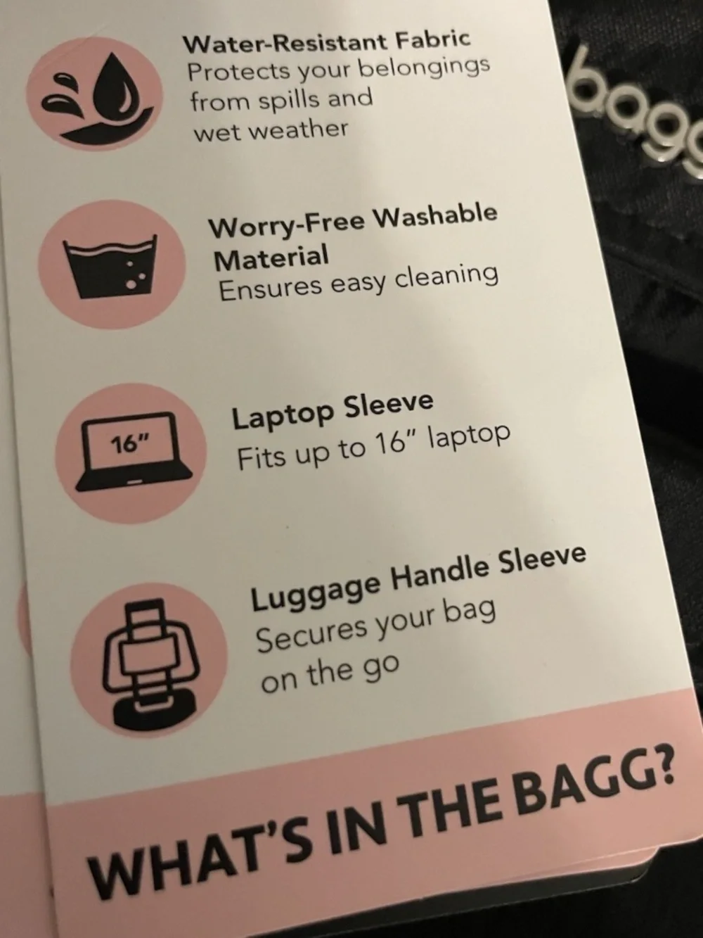 Baggallini Modern Laptop Tote Black NWT - Large Organizer/ Career RFID